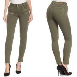 PAIGE Edgemont Green Skinny Jeans